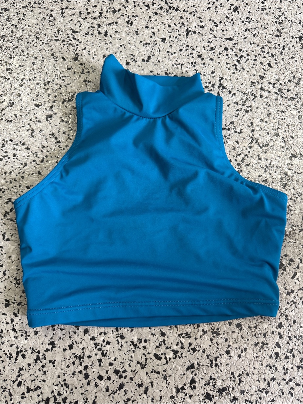balera kids Vibrant Blue High Neck dance Top